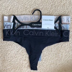 *NWT* Calvin Klein women’s thongs (set of 3, size small)